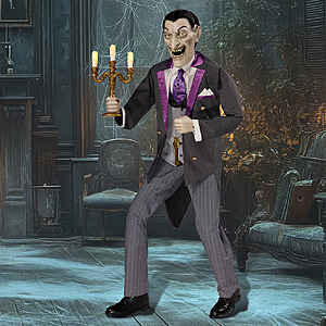 6' Animated Vampire Butler with LED Eyes and Sound $69.97