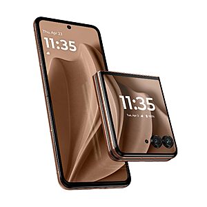 Motorola Moto Razr+ 2025, 256GB + 12GB RAM, Pantone Mocha Mousse Refurbished Excellent- Unlocked $394.97