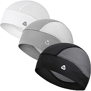 [Prime] 3-Count Breathable Mesh Cooling Skull Cap Helmet Liners (Various Colors) $6.45 ($2.15 each) & More + Free Shipping