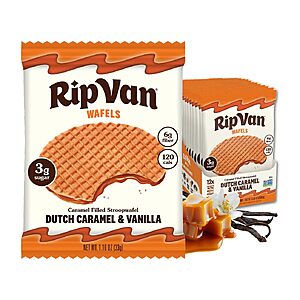 12-Count Rip Van Wafels Stroopwafels (Dutch Caramel & Vanilla) $9.57 w/ S&S + Free Shipping w/ Prime or on $35+
