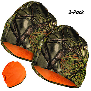 2-PACK: Mossy Oak Men's Reversible Beanie - MOC/Blaze Orange $9.99 + Free Shipping