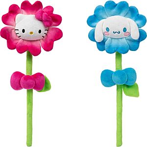 2-Pack 14" Jazwares Hello Kitty & Cinnamoroll Plush Flower Set $5.99 + Free Shipping w/ Prime or on $35+
