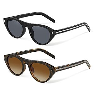 2-Pack YDAOWKN Men's or Women's Retro Small Oval Sunglasses (Various) $4.99 ($2.49 each) + Free Shipping w/ Prime or on $35+