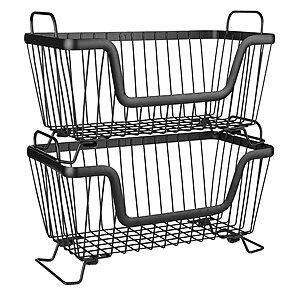 Prime: LOTTS Stackable Wire Pantry Baskets (2 Pack) $15.99 + Free Shipping