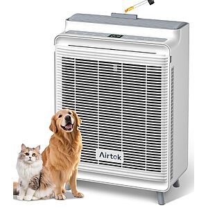 AIRTOK AP2801 Pet Air Purifier for Large Rooms up to 2240 Ft² w/ True HEPA & Activated Carbon Filter $49.99 + Free Shipping