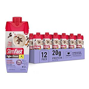 [SnS] $17.79 | 12-Pack 11-Oz SlimFast Coffee House Protein Shake (Caramel Macchiato) at Amazon ($1.48 each)