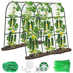 [Prime] $17.39* | 47" U-Shape Cucumber Trellis w/ Net at Amazon