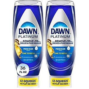[SnS, AC] $14.94* | 3 × 2-Pk 18-Oz Dawn Platinum EZ-Squeeze Dish Soap ($4.98 each) at Amazon