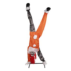 Haunted Hill Farm 7.2-Ft. Upside Down Clown Halloween Animatronic $103.99