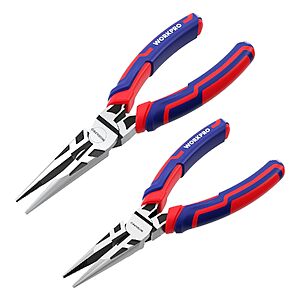 2-Piece 6" & 8" Workpro Needle Nose Pliers Set w/ Wire Cutter $15.98 + Free Shipping w/ Prime or on $35+