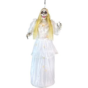 Haunted Hill Farm 5.0-Ft. Animated Hanging Spinning Bride Halloween Prop $55.99