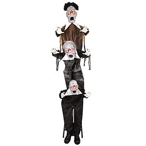 Haunted Hill Farm 5.7-Ft. Triple Zombie Boys Halloween Animatronic $63.99