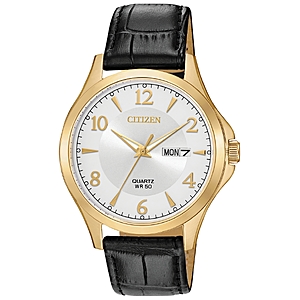 Citizen 41mm Men's Quartz Watch w/ Gold-Tone Case & Brown Croc-Embossed Leather Strap (#BF2003-25A) $102.00 + Free Store Pickup at Macy's or Free Shipping on $39+