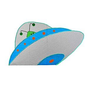 National Tree Company Pre Lit Lawn Decoration, Green, Alien Spaceship, LED Lights, Includes Garden Stakes, Halloween Collection, 35 Inches $126