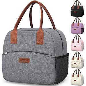 12L Hotor Insulated Lunch Bag Cooler (Gray or Beige Floral) $9.99 + Free Shipping w/ Prime or on $35+