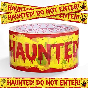 Halloween Decorations Outdoor - Adhesive Caution Tape Halloween 1.9inx82ft