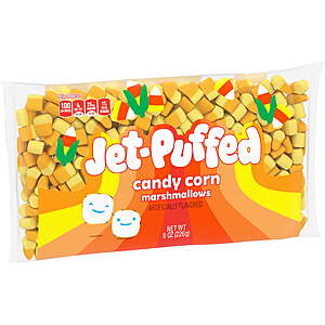 $1.56 FS Walmart+ Jet-Puffed Candy Corn Shaped Halloween Fall Marshmallows, 8 oz Bag