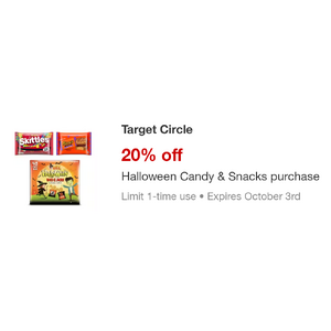 Target 20% off Halloween candy with Target Circle offer YMMV