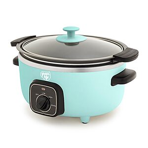 $39.99: GreenLife 3.5QT Ceramic Nonstick Slow Cooker, Cooktop/Oven Safe, Turquoise