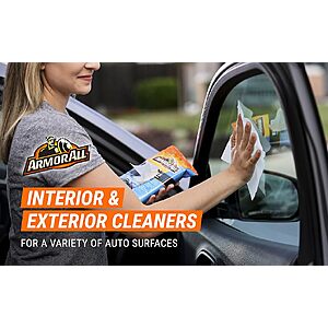 $10.44 S&S AMAZON Armor All Car Cleaning Wipes, 90 Ct - Interior, Protectant & Glass Wipes