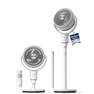 PELONIS Omni-Directional 3D Auto-Oscillating Air Circulator Floor Fan w/ Remote (White) $63.96 + Free Shipping