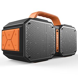 ABitmax Outdoor Bluetooth Speaker, 90W Peak, 35H, IPX7 Waterproof $69.99