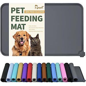 18.5" x 11.5" Reopet Silicone Waterproof Non-Slip Pet Feeding Mat (Grey) $8.99 + Free Shipping w/ Prime or on $35+