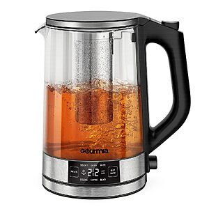 Gourmia 1.7L Glass Electric Kettle w/ Digital Display, 6 Presets & Removable Tea Infuser (Black) $17.92 + Free Shipping w/ Prime or on $35+