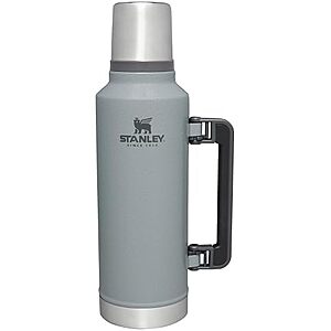 [AC] $28.41* | 64-Oz Stanley Classic Vacuum Insulated Wide Mouth Bottle (Hammertone Silver) at Amazon