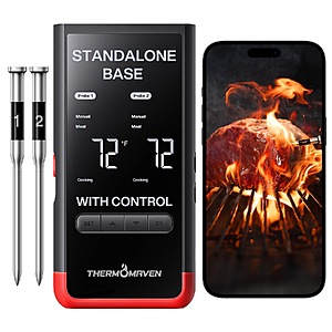 ThermoMaven P2 Smart Bluetooth Wireless Wi-Fi Meat Thermometer w/ 2 Probes $50 + Free Shipping
