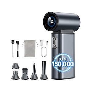 SKTFFR Compressed Air Duster Electric 150000RPM Super Power Mini Air Blower $19.99