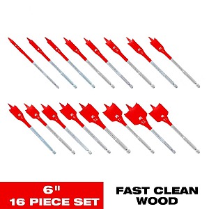 DIABLO Speed Demon High Speed Steel Spade Bit Set With Pouch (16-Piece) $7.65