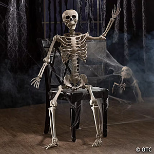 Life-Size Posable Skeleton Halloween Decoration - 5 ft $27.78