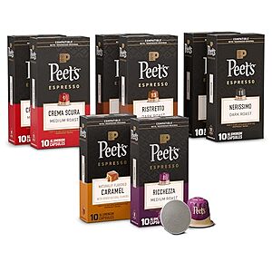 [SnS, AC] $31.54* | 8-Pack 10-Count Peet's Coffee Nespresso Capsules (Medium and Dark Roast Variety Pack) at Amazon