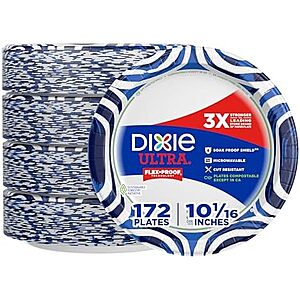 [SnS, AC] $18.47 | 172-Count 10" Dixie Ultra Large Heavy Duty Paper Plates at Amazon