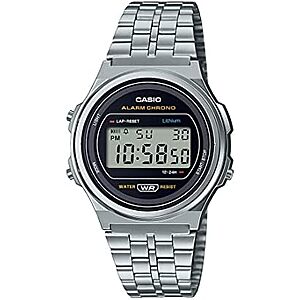 $27.57* | Casio Vintage Stainless Steel Bracelet 39mm Watch w/ LED Illumination & Stopwatch at Amazon