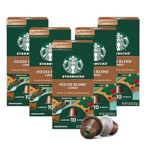 [SnS, AC] $19.16 | 50-Count Starbucks by Nespresso Medium Roast Coffee (House Blend) at Amazon