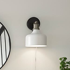 Kichler Ernest 8.06-in W 1 -Light Brushed Nickel Hardwired/Plug-in Dry Wall Sconce one_size | 37537 $14.98