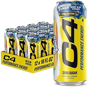[SnS, AC] $7.99 | 12-Pack 16-Oz C4 Performance Energy Drink (Hawaiian Punch Berry Blue Typhoon) at Amazon (66.6￠ each)
