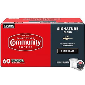 [SnS, AC] $18.38 | 60-Count Community Coffee Signature Blend Coffee K-Cup Pods at Amazon (30.6￠ each)