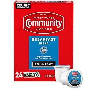 [SnS, AC] $7.98 | 24-Count Community Coffee Single-Serve Keurig Coffee Pods (Breakfast Blend) at Amazon (33.3￠ each)