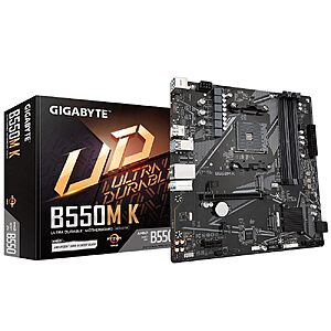 GIGABYTE B550M K AMD B550 AM4 Micro-ATX Motherboard $69.30 + Free Shipping