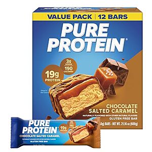 [SnS] $12.82* | 12-Pack 1.76-Oz Pure Protein Bars (Chocolate Salted Caramel) at Amazon