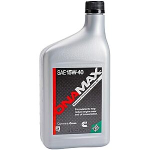 $12.34 | Onan OnaMax SAE 15W-40 Engine Oil, 32 oz. at Amazon