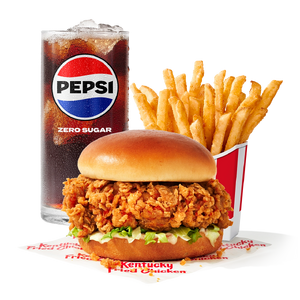 KFC Restaurant: Buy One, Get One Free KFC Spicy Chicken Zinger Sandwich Combo via KFC (Valid 12/25)