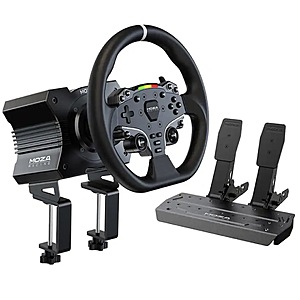 Moza Racing R5 Direct Drive Sim Racing Bundle w/ 5.5Nm Wheelbase, Steering Wheel & Pedals (Black) $349.99 + Free Shipping