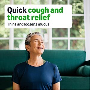 $13.62 or less PRIME ONLY S&S Amazon Basics Maxi  Strength Mucus DM (generic MUCINEX), Expectorant and Cough Suppressant Extended-Release  , 42 Count (