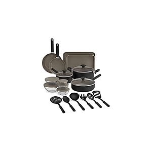 Bella 21-Piece Ceramic Nonstick Cookware Set (Black) $39.99 + Free Shipping w/ Prime or $6 Fee per Order