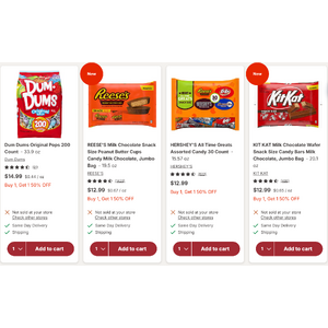 Walgreens BOGO 50% OFF select Halloween jumbo candy bags with store pick-up