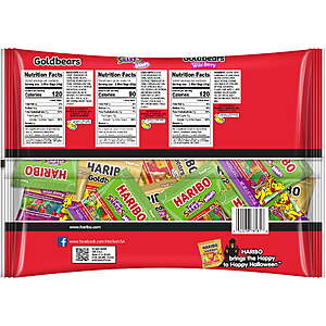 $5.84 FS WALMART+ or Pick Up HARIBO Trick or Treat Trio Halloween Gummy Candy Mini Pouches, 45ct